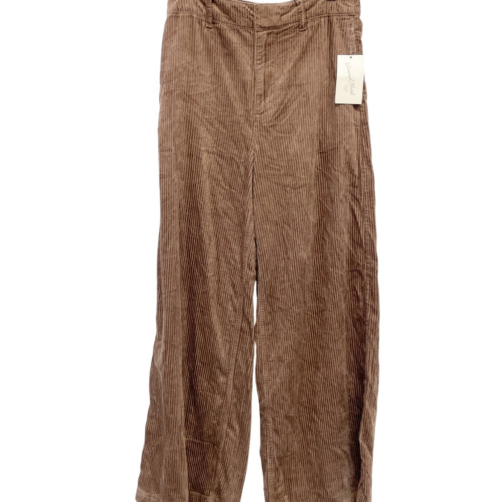 Universal Thread Women's Brown Corduroy High Rise Palazzo Pants Size 6 - Picture 2 of 6